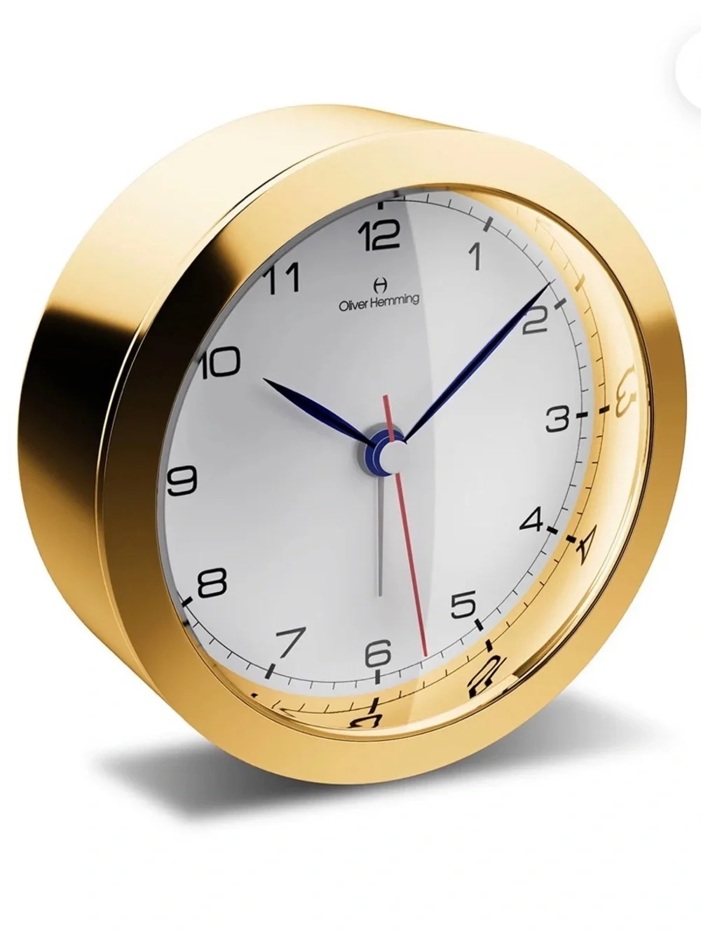 Oliver Hemming CLASSIC GOLD OBSESSION ALARM CLOCK - HX81G5W.  NWT